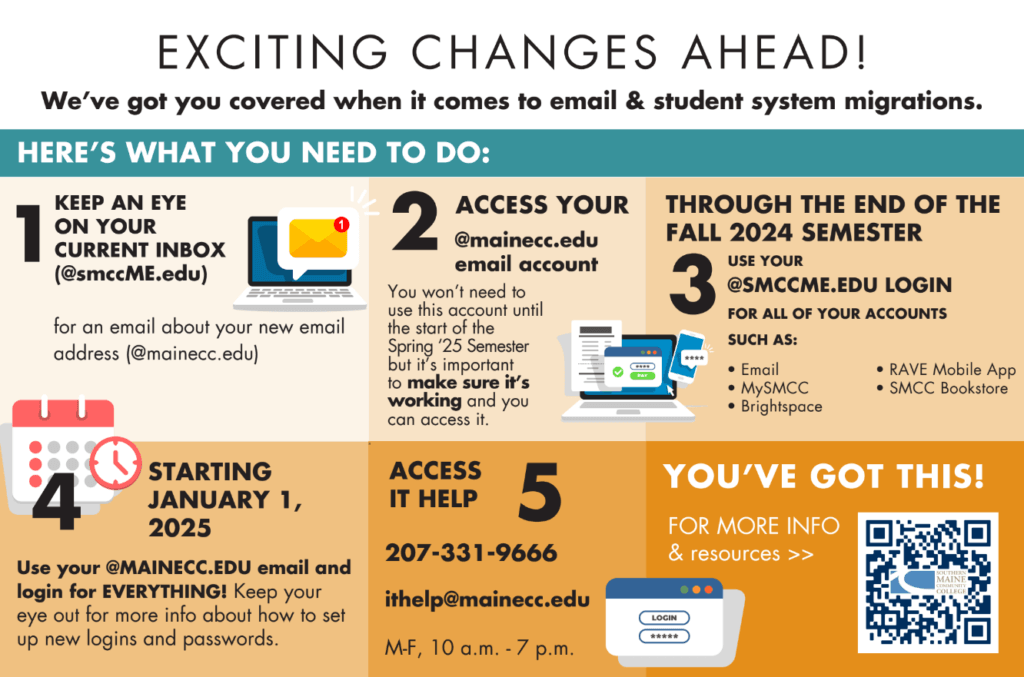 Inforgraphic exciting Changes ahead text below graphic